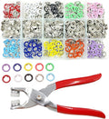 200 Sets Snap Button Kit with 10 Colors,Metal Snaps Buttons with Metal Pliers and Fastener Parts,Multicolor Press Tool Kit Perfect for DIY Clothing and Crafts(9.5mm)