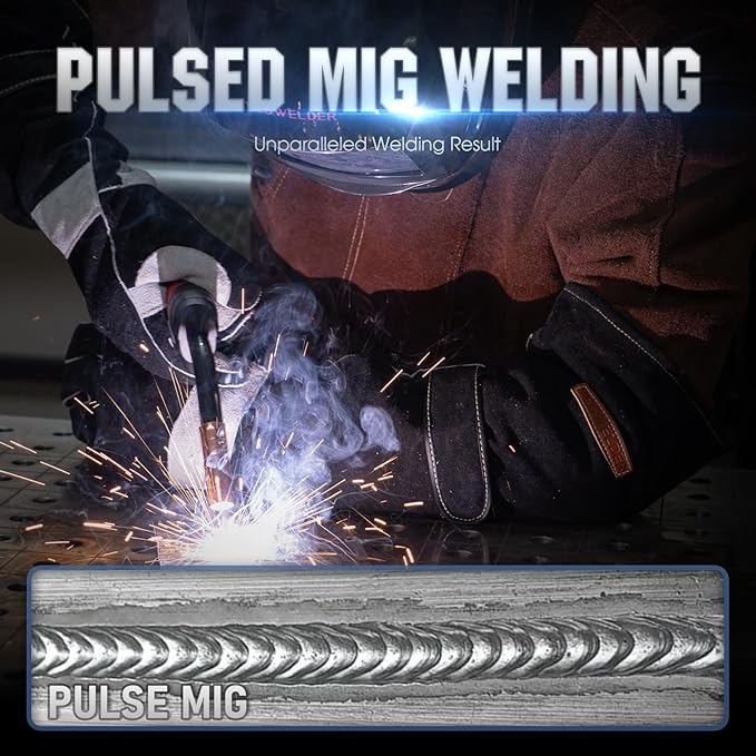 YESWELDER Firstess SP200 MIG Welder, 7-Inch LCD Screen 6-In-1 MIG/Pulsed MIG/Flux Core/Lift TIG/Stick/Spool Gun Compatible, 110V/220V Dual Voltage 200Amp Multifunctional Aluminum Welding Machine