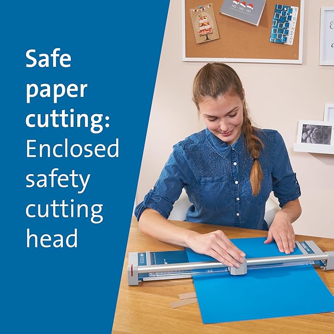 Dahle 508 Personal Rotary Trimmer, 18" Cut Length, 5 Sheet Capacity, Self-Sharpening, Automatic Clamp, German Engineered Paper Cutter