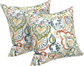 LVTXIII Outdoor Pillows 20x20 Inch, 2 Pack Large Decorative Square Throw Pillows with Inserts for Couch, Bed, Floor Seating, Patio Furniture, Paisley Botanical