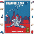 FIFA World Cup 2026 City Puzzle Dallas City Poster - Wooden Puzzle for Adult, 200 Pieces Irregular Shape Puzzle, 5MM Thick, Creative Collectible Gift for Fans, Officially Licensed Product, 9.3x11.8''