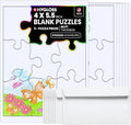Hygloss 8 Blank Jigsaw Puzzles with Envelopes – 4 x 5.5 Inch, 9 Pieces Each – DYI party invites, Perfect for Decorating, Kids' Activities, Arts & Crafts or Party Favors