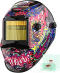 YESWELDER Auto Darkening Welding Helmet, Blue Light Blocking, 1/1/1/1 True Color Solar Powered Welding Hood with 2 Arc Sensors, Wide Shade 3.5/9-13 Welder Mask for TIG MIG ARC and Grind