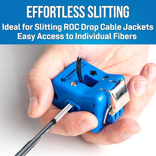 Jonard Tools MS-ROC Drop Cable Slitter Fiber Access Tool with 2 Grooves, 5.9 mm x 2.9 mm