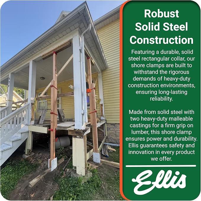 Ellis Shore Clamps - 6x4 Lumber Size, Adjustable Support System, Durable & Secure, Long-Lasting for Woodworking