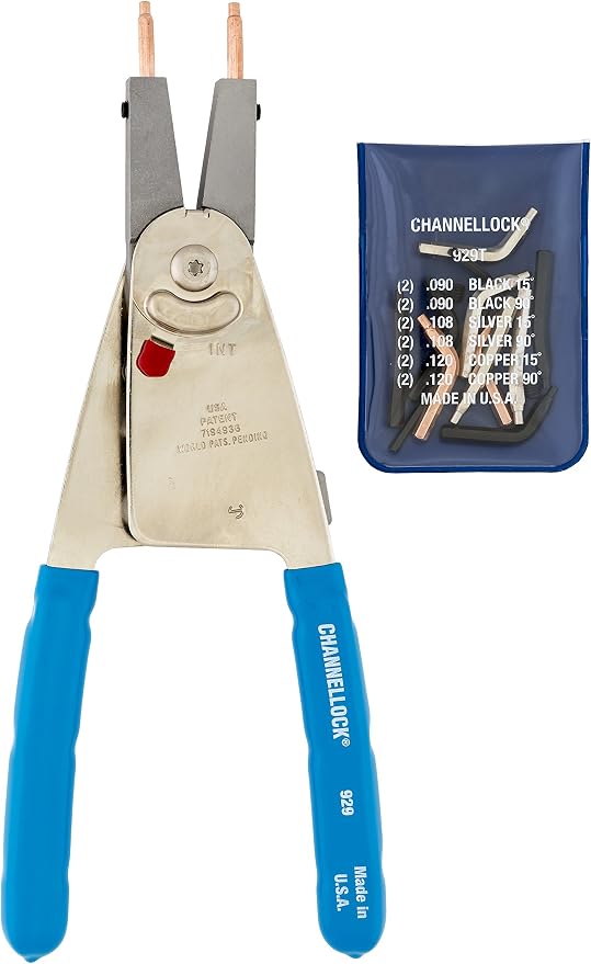 Channellock, 929, Retaining Ring Plier, Convertible, 1 pc., Blue