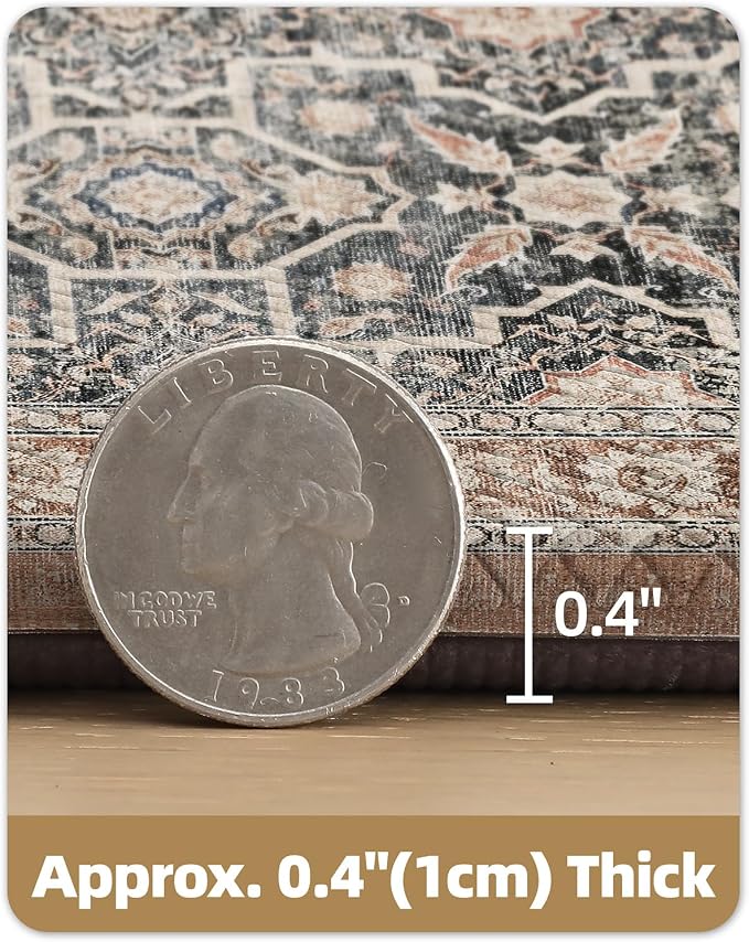 Color&Geometry Anti Fatigue Kitchen Mats for Floor 24x59, Vintage Decor, Easy Clean, Waterproof & Oil Proof, 0.4" Thick Cushioned, Non-Slip Kitchen Runner Rug for Sink, Laundry, Office, Black