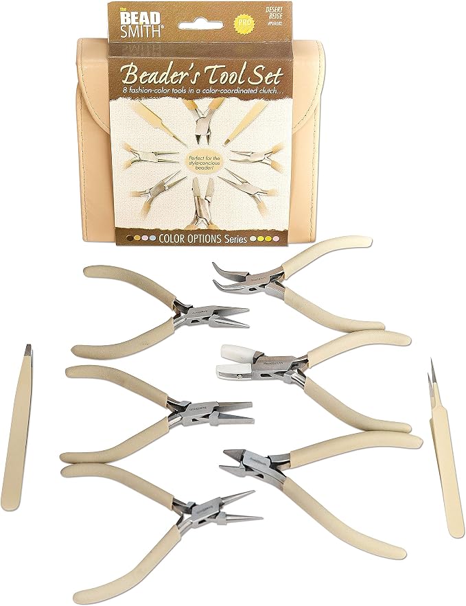 The Beadsmith Fashion Color Pliers, Jewelry Making Supply Set of 8
