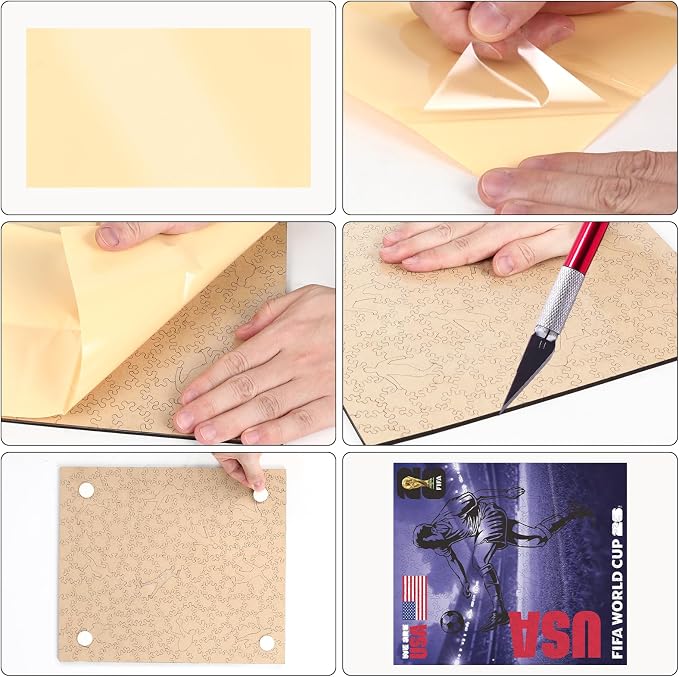 FIFA 2026 Trophy Series - Wooden Puzzle for Adult, 5MM Thick, Creative Collectible Gift for Fans, Officially Licensed Product (WA USA-200, 200Pcs)