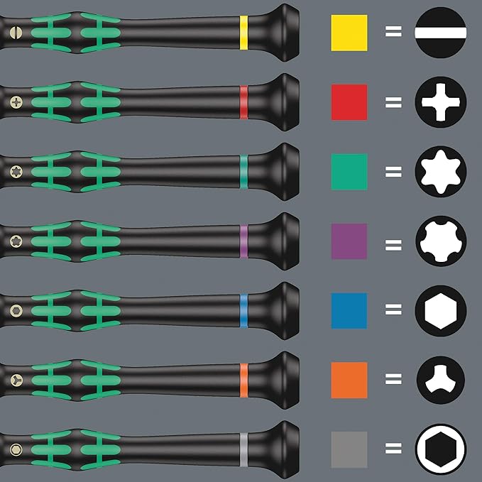 Wera - 5134000001 Kraftform Micro Precision Big Pack 1 Screwdriver Set for Electronic Applications, 25 Pieces