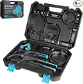 DURATECH 8-Piece Oil Filter Swivel Wrench Set, Wrenches Cover 2-3/4" to 5-1/4", 9" & 12" Adjustable Oil Filter Pliers, Universal 3-Jaw Removal Tool with 1/2" to 3/8" Adapter, Organized in Storage Case