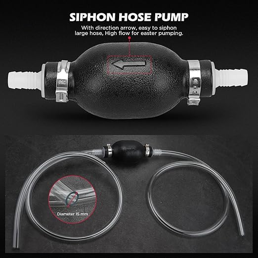 22-Piece No-Spill Coolant Filling Funnel Kit and Siphon Hose Pump, Radiator Coolant Filling Spill-Proof Funnel Kit with Adapters, Extensions, PVC Hose, Engine Oil Funnels, Towel for Universal Vehicle