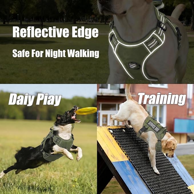 3-in-1 Dog Vest Harness Leash Set for Daily,Service,Training Animal Small