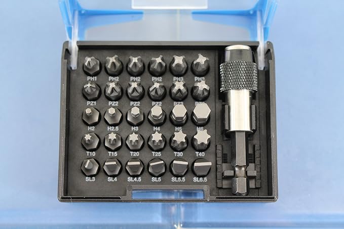 TEMO 31 pc Impact Ready Security Screwdriver Bit Set Kit with Quick Release Chuck