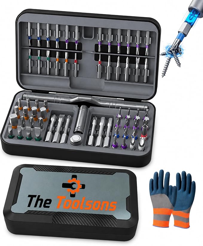 Multi Tool Set, 24 in 1 S2 Steel Magnetic Screwdriver Sets, High Torque with DIY Detachable T Ratchet Handle, Precision Repair for Furniture Assembly, Electrical Appliance, Bicycle (66Pcs)