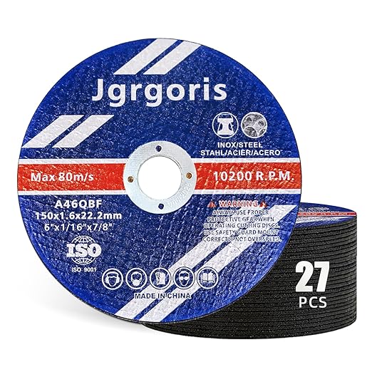 20-Pack 6" Cut-Off Wheels – 1/16" Thick The Balance of Speed & Durability, 7/8" Arbor for Angle Grinders Metal & Stainless Steel Cutting Discs