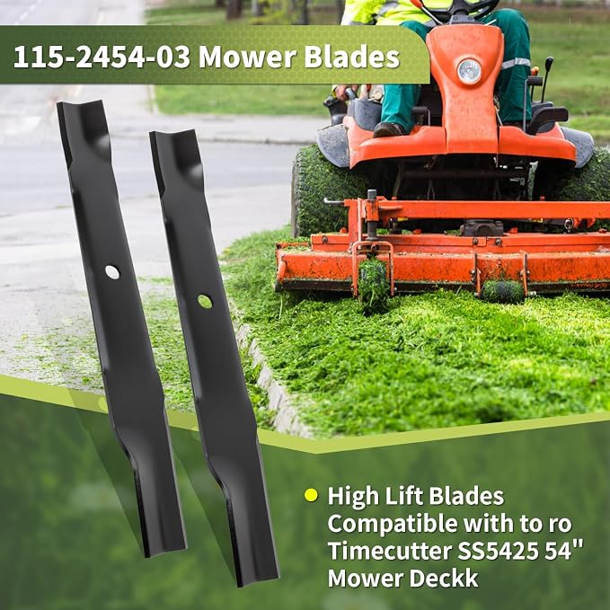 Keycci 115-2454-03 Lawn Mower Blades, Compatible with 54" Ex Mark Quest E Series Quest S Series Lawn Mower, Replace 115-4999 115-9650-03 94-1861-03 396-803 6 Pack