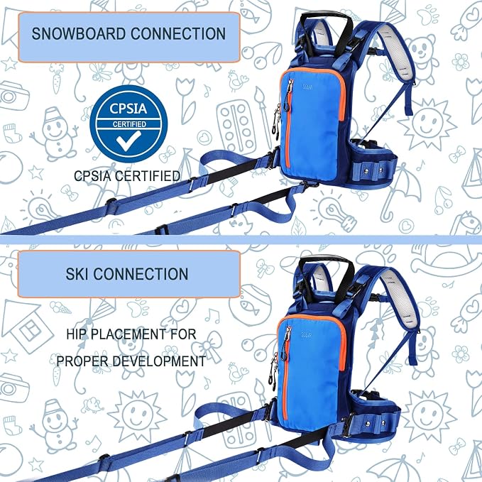 Ski and Snowboard Harness for Kids: Learn to Ski and Teach Your Child The Speed Control