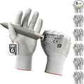 Schwer 6 Pairs Safety Work Gloves with Certified Level 6 Abrasion Resistance, ANSI A2 Cut Resistant Working Gloves with Grip for General Use, Construction, Gardening, Mechanic, 3D-Comfort, LT5636, L