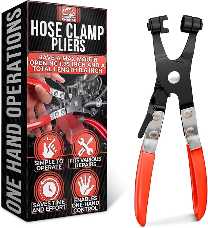 Radiator Hose Clamp Pliers Automotive - Hose Pliers Automotive Clip Removal Tool with Locking Mechanism - Carbon Steel Spring Clamp Tool for Car Repair, Plumbing and Removal of Clamps