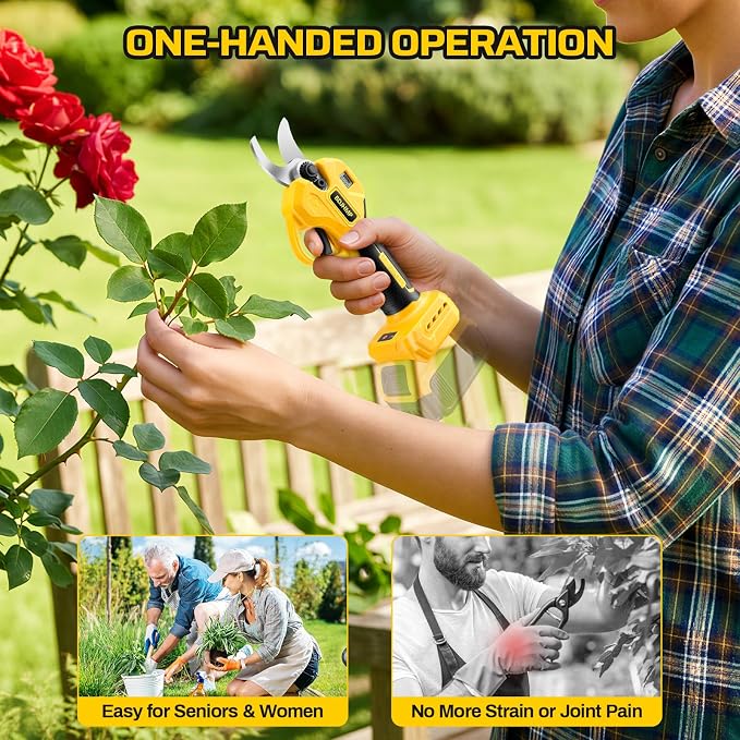For Dewalt 20V Max Electric Pruning Shears, 2-in-1 Brushless Electric Pruner, Cordless Garden Tools Pruner Branch Cutter, 1.4" Cutting Diameter, 8.4ft Extension Pole, Tool Only