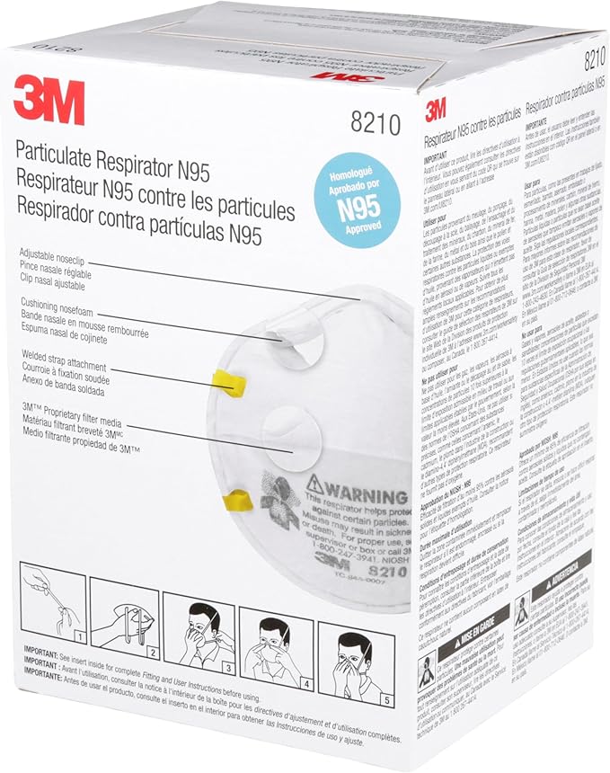 3M 8210 Particulate Respirator, N95,