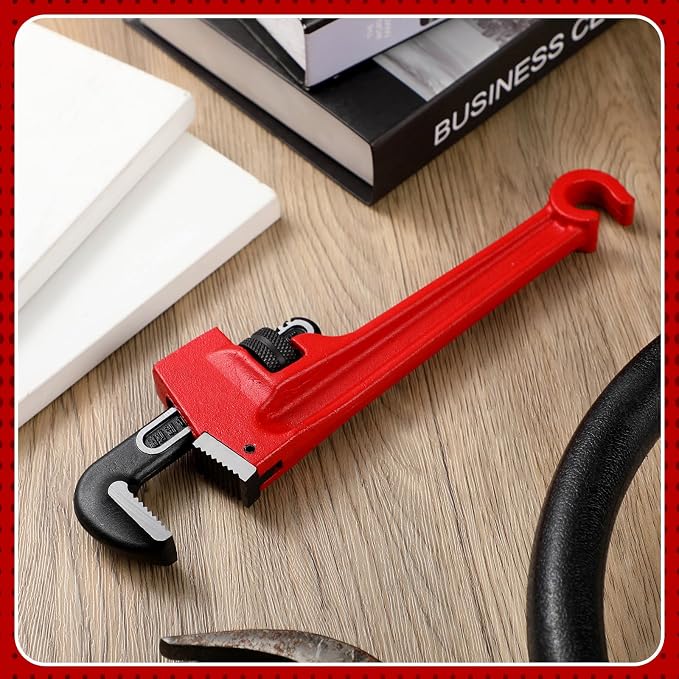 Lasnten 10" Double Ended Valve Wrench Pipe and Valve Wrench Refinery Wheels 1/8''- 1-1/2'' Pipe Capacity for Protecting from Damage