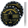 Forester 2PK Chainsaw Brush Cutter Blade + File Set - 9in x 20 Teeth | Fits Most Straight Shaft Trimmers | Conversion Kit Sold Separately