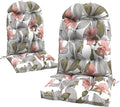 LVTXIII Outdoor Adirondack Chair Cushions, 44x19x4 Inch Non-Slip High Back Rocking Chair Cushion, Tufted Seat Cushion for Patio Furniture, Set of 2, Clemens Noir Pink