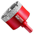 DAYDOOR 2" Diamond Hole Saw Bit with Pilot Drill Bit-1pc 50mm Diamond Tile Hole Saw with Guiding Bit for Porcelain Tile Ceramic Pottery Granite Stone Glass Bottles(3/8" Triangle Shank)