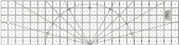 OLFA 6" x 24" Frosted Acrylic Ruler (QR-6x24) - Non Slip 6x24 Inch Acrylic Ruler with Grid & Angle Markings for Cutting Fabric, Sewing, Quilting, & Crafts