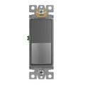 ENERLITES Elite Series Decorator Switch, Paddle Rocker Light Switch, Single Pole, 3 Wire, Grounding Screw, Residential Grade, 15A 120V, UL listed, 91150-SG, Space Gray