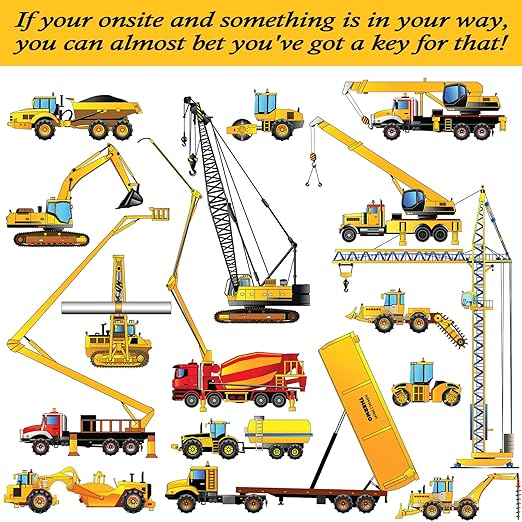 YASASHII 31 Heavy Construction Equipment Key Set fits Cat, JD, Case, Komatsu, Hyster, Kubota, JCB, Bobcat, Daewoo, JLG, Toyota & More