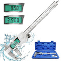 Digital Caliper Measuring Tool, IP54 Waterproof Electronic Micrometer Caliper, Stainlee Steel Vernier Caliper Measuring Tool with Large LCD Screen, Inch Metric Conversion, 6 Inch for Household/DIY