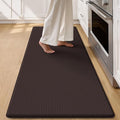 Color&Geometry Anti Fatigue Cushion Kitchen Mat for Floor -24"x71",Wide,Easy Clean, Water & Oil Proof, Anti Slip, Foam Rubber Runner Rug for Front Sink Comfort Standing,Brown
