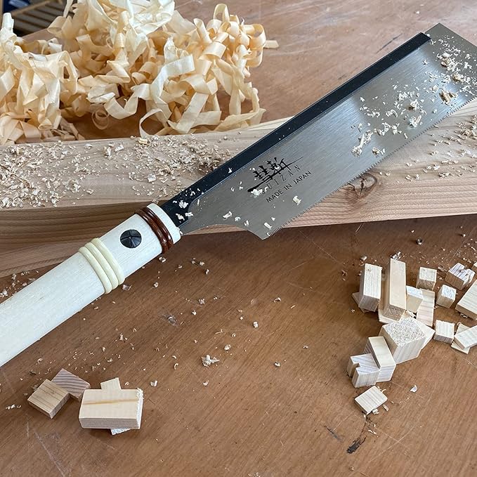 SUIZAN Dozuki Dovetail Saw 9.5" Cross Cut - Japanese Pullsaw Hand Saws | Professional Pull Saw for Woodworking Joinery Tenon Furniture Making DIY Tools Fine Wood Cut Sharp Replaceable Blade