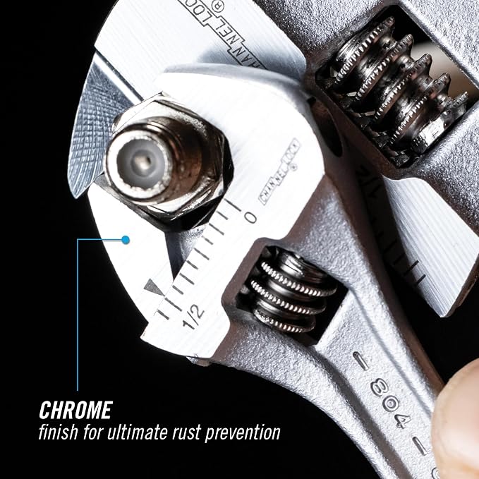 Channellock Adjustable Wrench Channel Lock 804 - Chrome Vanadium Steel, Polished Finish - 4.5 in