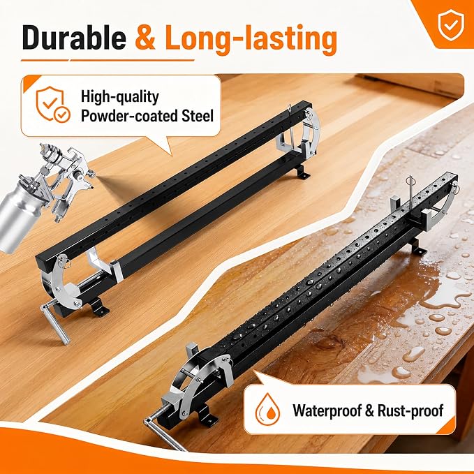 48" Panel Clamp 2 Pack with 2 U-Shaped Blocks, Fits Panels 6.8"-32" Length, 0.8" - 4.3" Thickness, Heavy Duty 4-Way Pressure Parallel Clamp with Powder-Coated Finish for Woodworking Projects