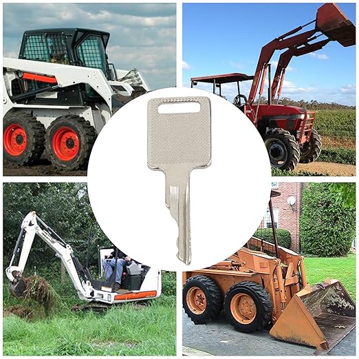 8 Pcs D250 Ignition Keys Heavy Equipment Keys Replace # 6693241 307852A1 6709527 714602 A77313 Compatible with Bobcat Case IH Skid Steer Loader and More
