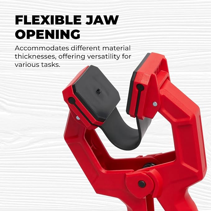 BUILDSOMETHING Edge Band Spring Clamp - Home Improvement Hand Tools - Adjustable Band Clamps for Woodworking, Carpentry & More - Set of 4