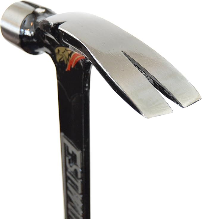 ESTWING Ultra Series Hammer - 15 oz USA Made Rip Claw Framing Hammer with Milled Face & Genuine Leather Grip - E15SM