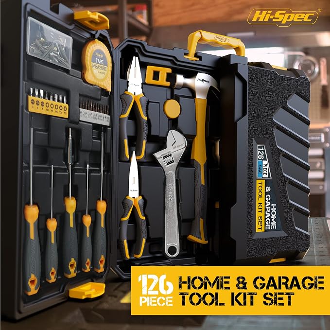 Hi-Spec Home Garage Mechanics DIY Tool Kit Handyman Auto Car with Toolbox