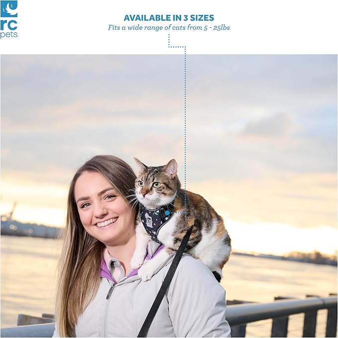 RC Pets Adventure Kitty Cat Harness | Adjustable Airmesh Vest with D-Ring and 6ft Leash for Walking and Travel |Splatter, Small