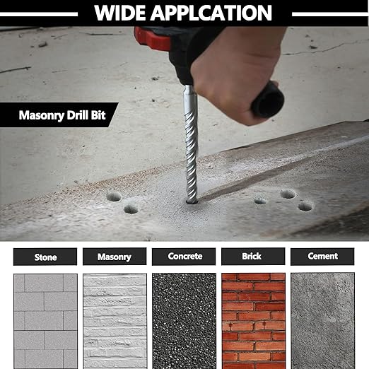 1-9/16 x 13.4 inch SDS Max Rotary Hammer Drill Bit, 40x340mm Carbide Tip Masonry Drill Bit,Concrete Drill Bit for Masonry, Brick, Stone, Concrete