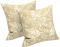 LVTXIII Outdoor Pillows 20x20 Inch, 2 Pack Large Decorative Square Throw Pillows with Inserts for Couch, Bed, Floor Seating, Patio Furniture, Tropical Leaf Oat