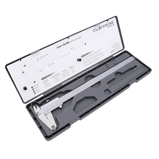 Clockwise Tools Vernier Caliper, DVLR-1205 0-12 Inch/300 mm, Inch (Fraction)/Metric, Stainless Steel