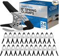 Lot of 24-6" inch Spring Clamp Large Super Heavy Duty Spring Metal Black - 3 inch Jaw Opening