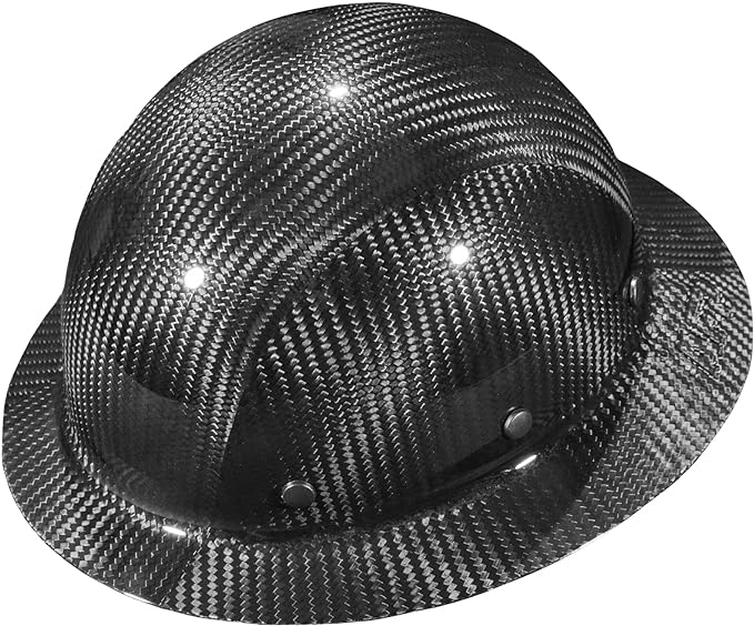 AFP Fiber Full Brim Hard Hat | 6 Point Ratchet Suspension | OSHA & ANSI Rated | Hard Hats for Men | Premium Construction Helmets for Safety
