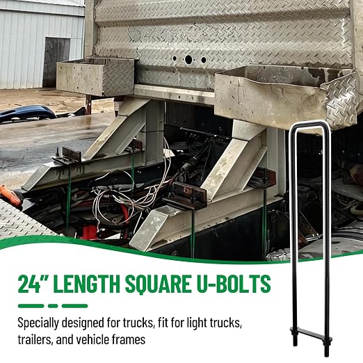 24 Inch Square Bend U-Bolt Kit for Truck Chassis
