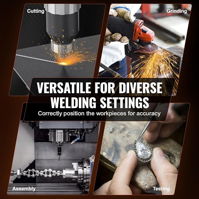 VEVOR Rotary Welding Positioner 66LBS / 30KG, 0-90° Welding Positioning Turntable Table 1-12RPM 80W, with 12.4 Inch 3-Jaw Lathe Chuck & Welding Torch Stand Holder for Cutting, Grinding, Assembly